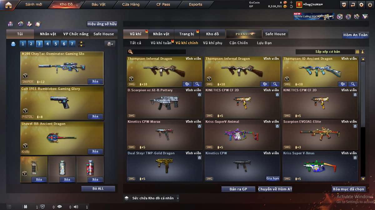 shop acc cf uy tin gia re
